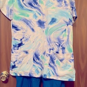 Tye dye scrub set
